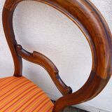 Chaise Louis Philippe restaurée à roulettes
