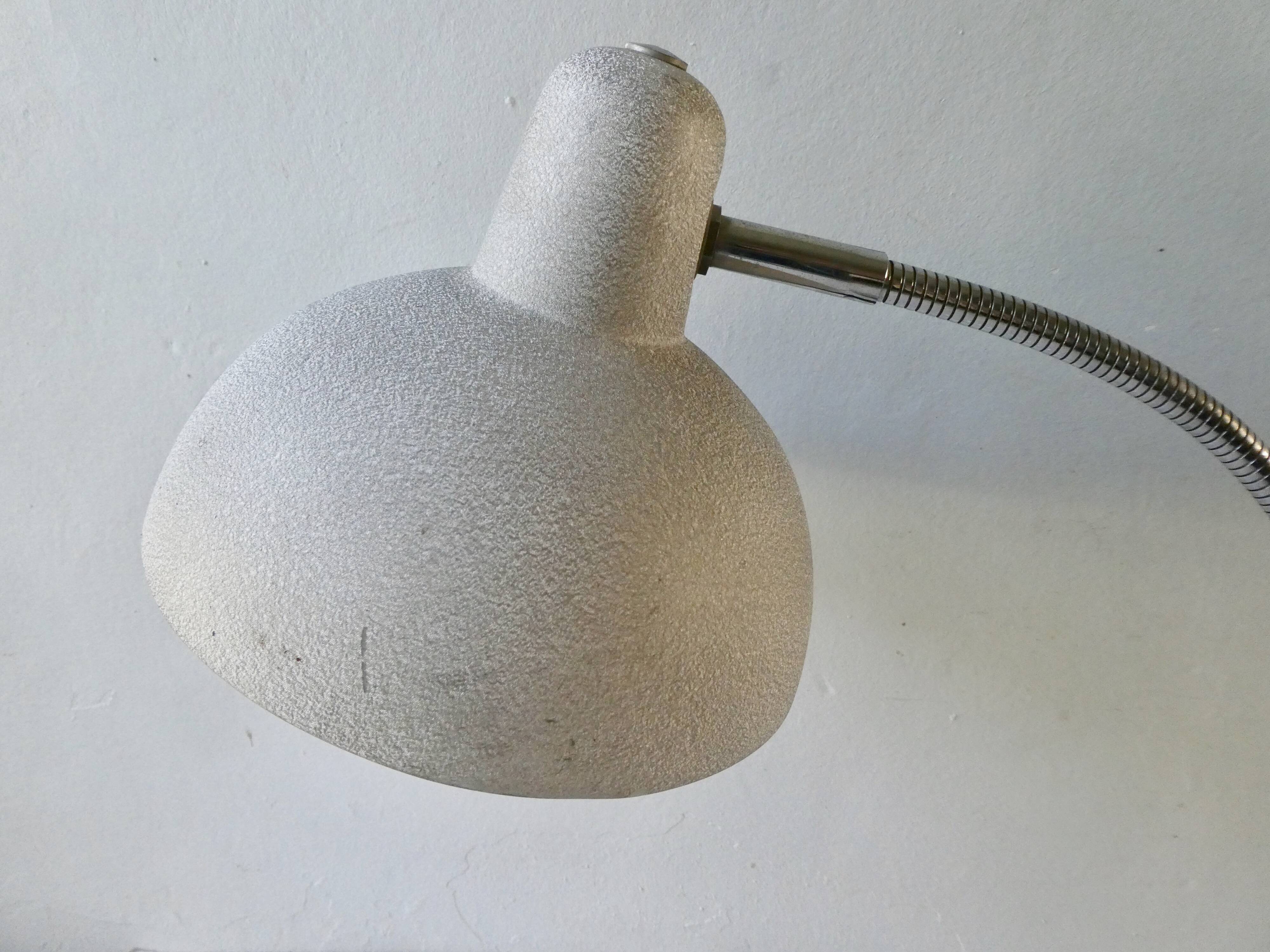 Articulated lamp Aluminor, in light gray metal of the 50s