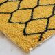 Yellow and Black Rug - 247 x 160 cm