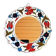 Miroir fleuri en céramique