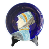 Assiette majolique sarreguemines n° 1174 (fin xixe)