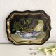 Large metal tray with cabbage pattern