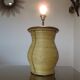 Rattan, leather, rope, and wood lamp in the style of Gabriella Crespi 60-70.