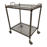 Silver-plated brass rolling trolley