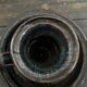 Enameled stoneware candle holder