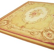 Handmade European Vintage Aubusson Kilim 261 cm x 365 cm