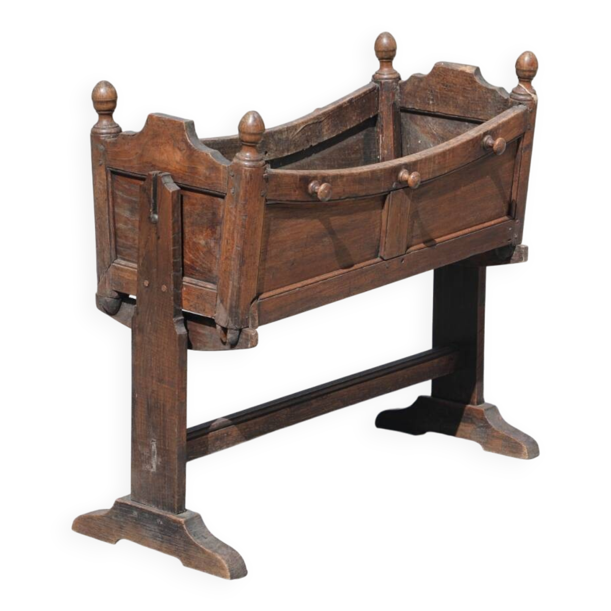 Antique cradle planter