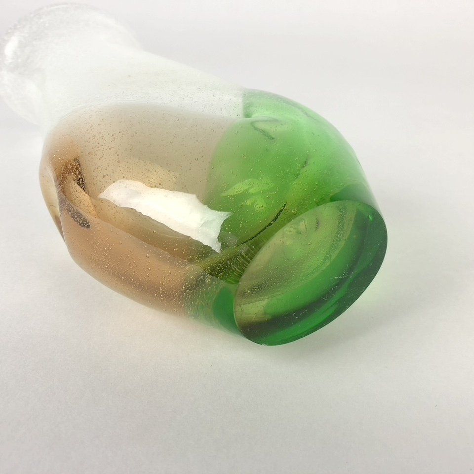 Glass vase designed by Frantisek Spinar for Skrdlovice glassworks, 1970's