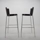 Midcentury chrome and wood bar stools by Ton, Czechoslovakia, 1980s