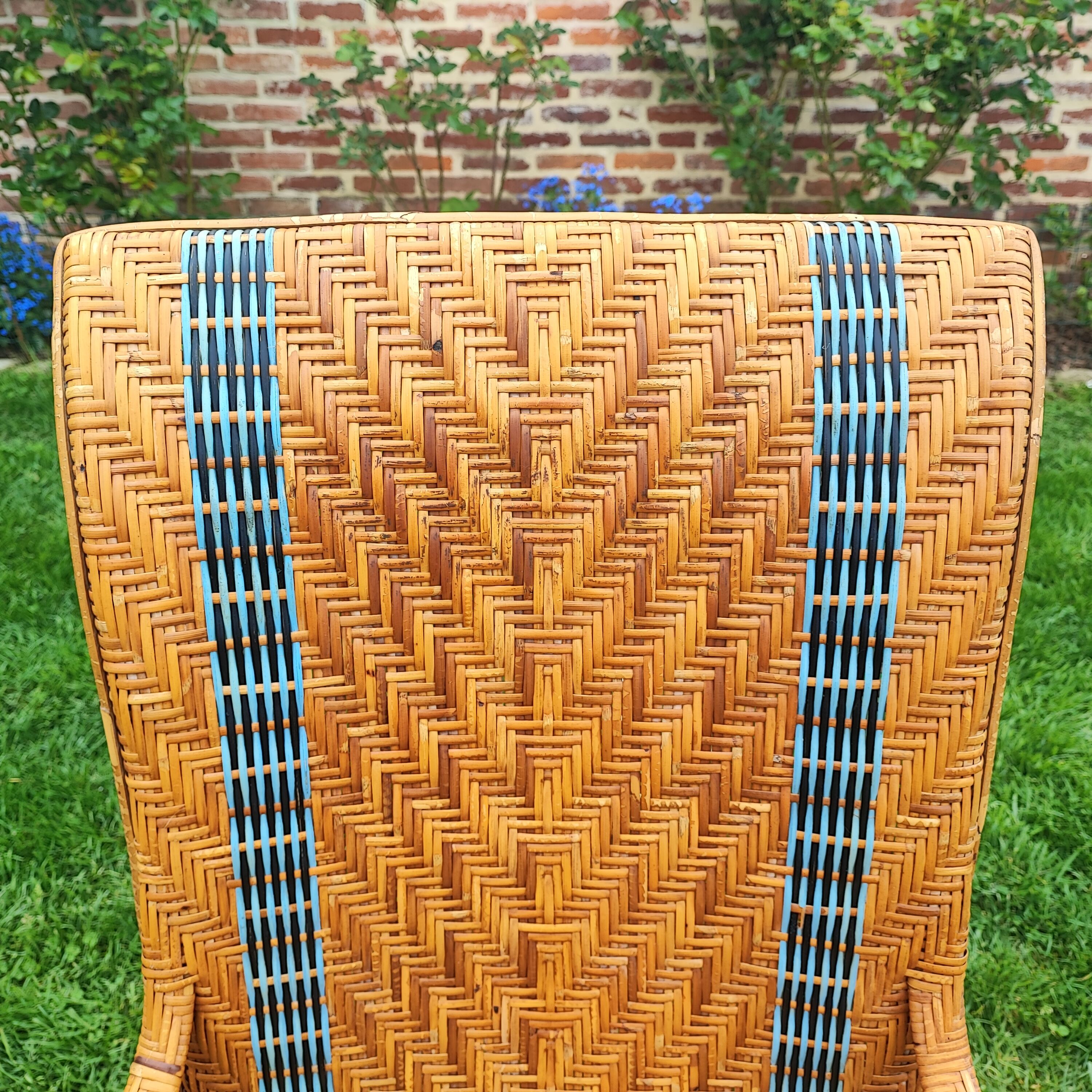 Fauteuil en rotin 60s