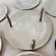 Silver coaster and holder, shell, 80s