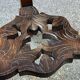Colonial style pedestal table Indochina Asia vintage 1930s carved wood