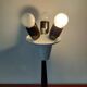 Pied de lampe industrielle  Lumi en métal - trois feux - années 70 - Italie