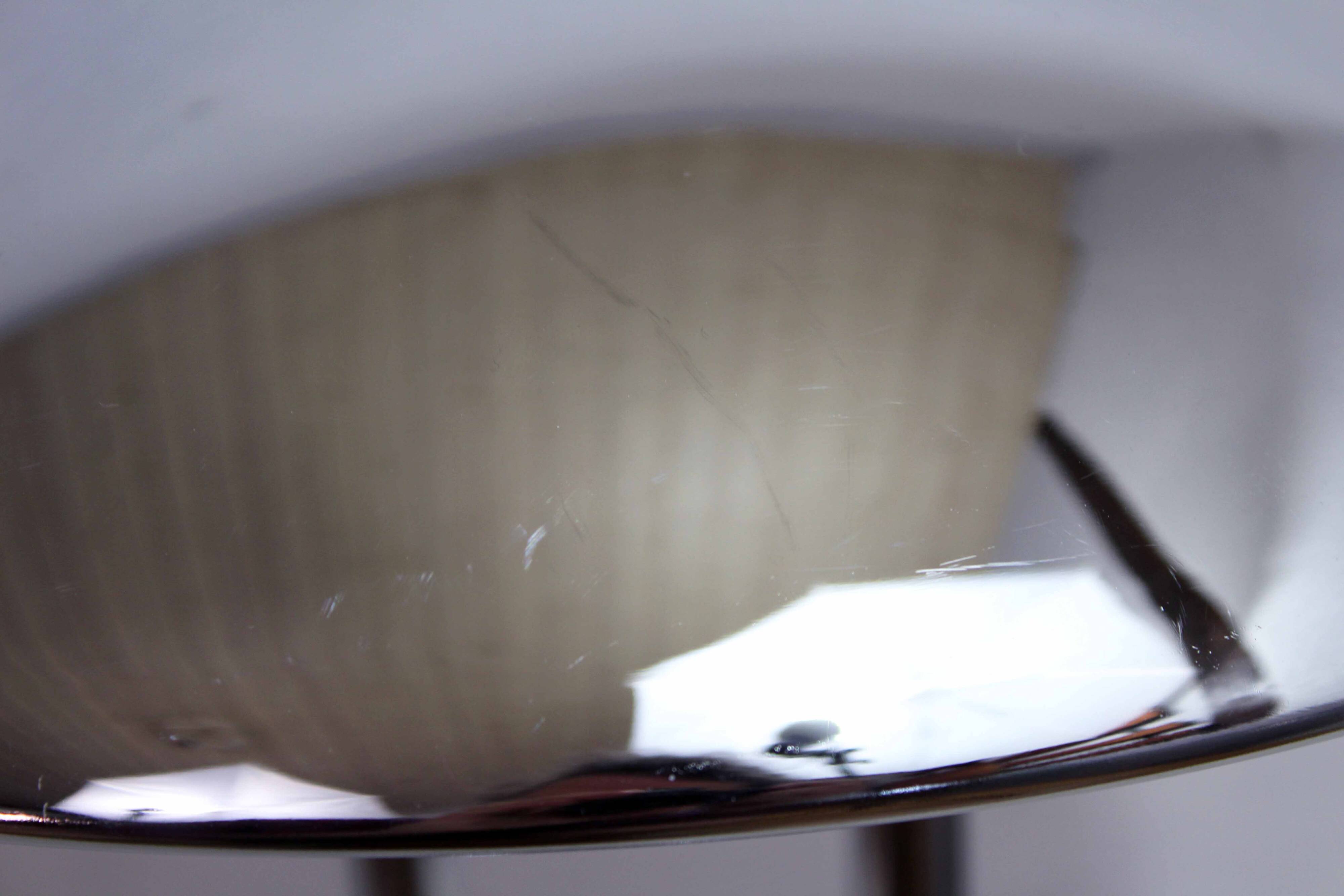 Lampe champignon en métal chromé 1980