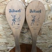 Pair old racket jokari junior wood made in france sport vintage