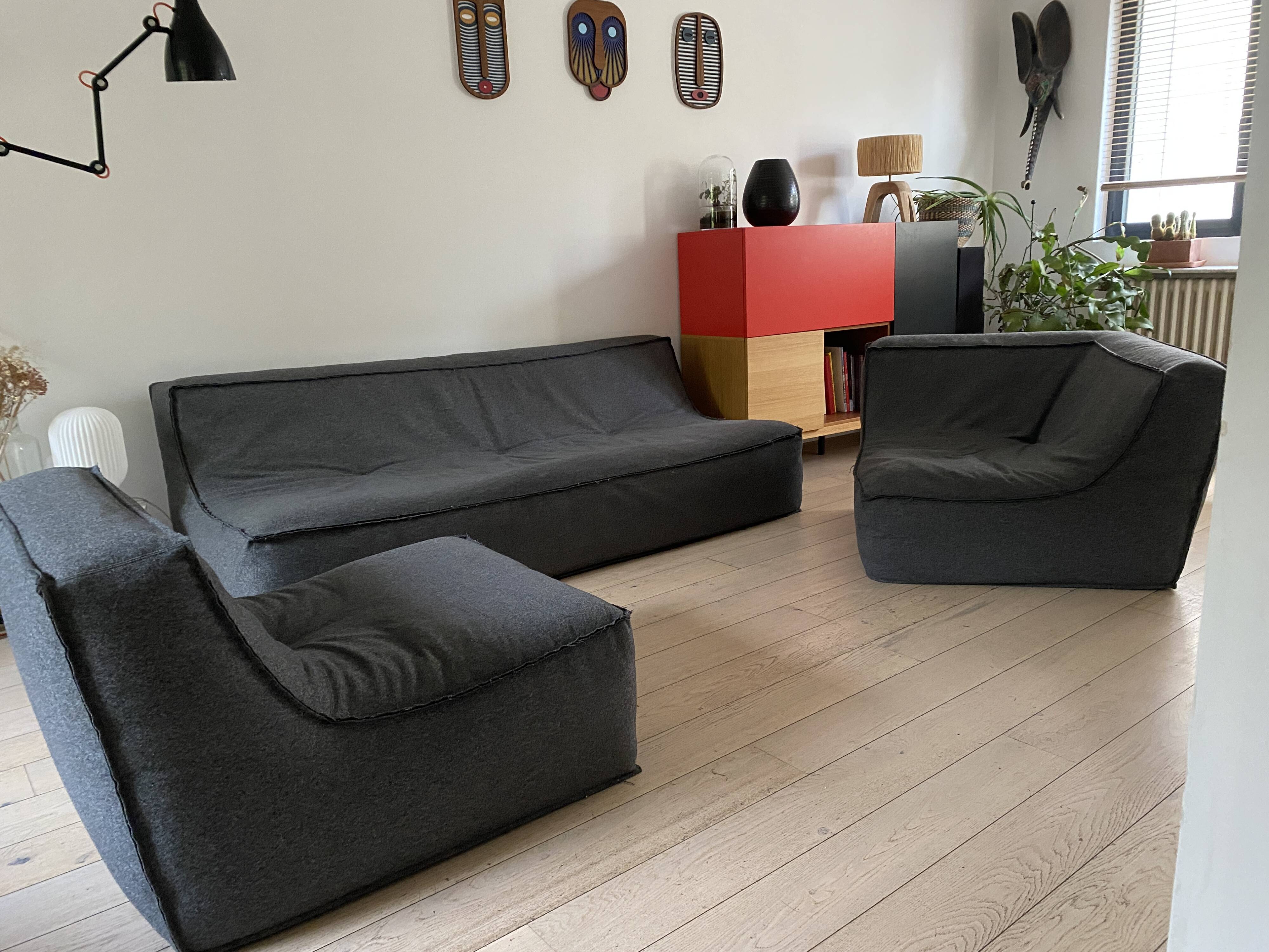 Designer sofa and armchair set