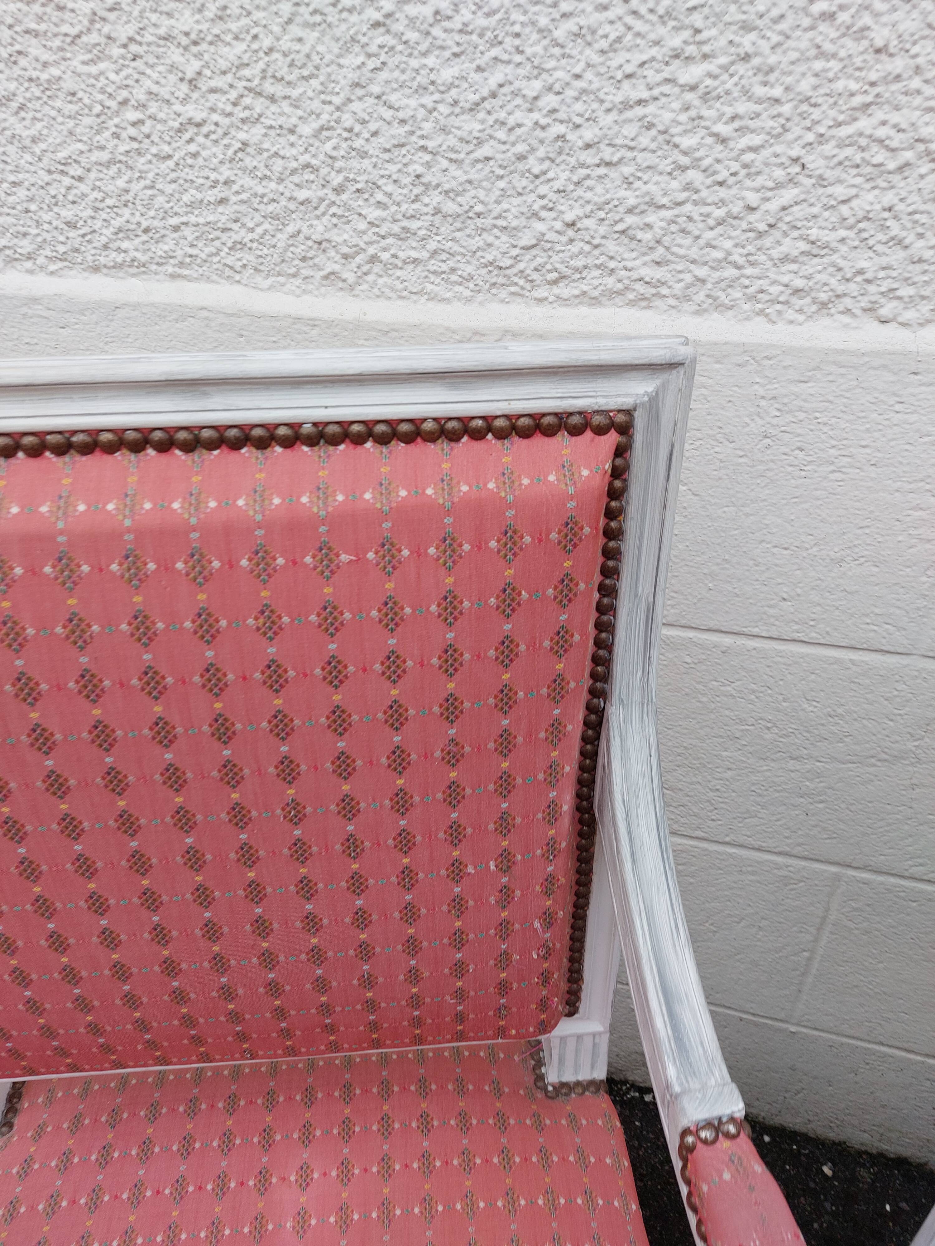 Pair of Louis XVI style armchairs