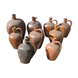 Set of 9 Old Sandstone Amphora Jars