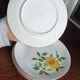 7 EPIAG Dallwitz dessert plates decorated with yellow roses