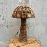 Vintage rattan tropical floor lamp