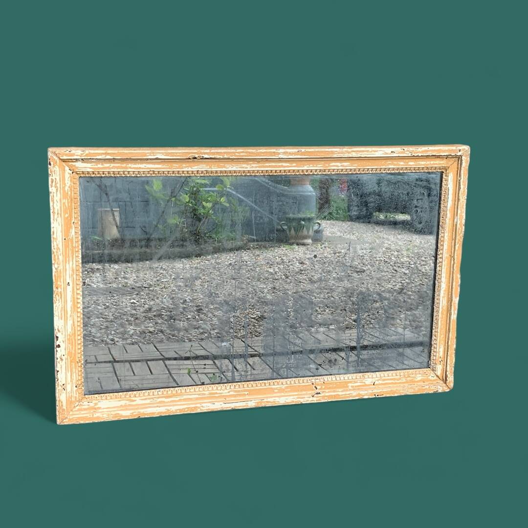 19th century mercury mirror patinated trumeau