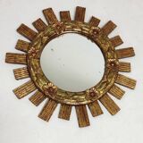 Espejo sol de madera. Spain, 1960s.