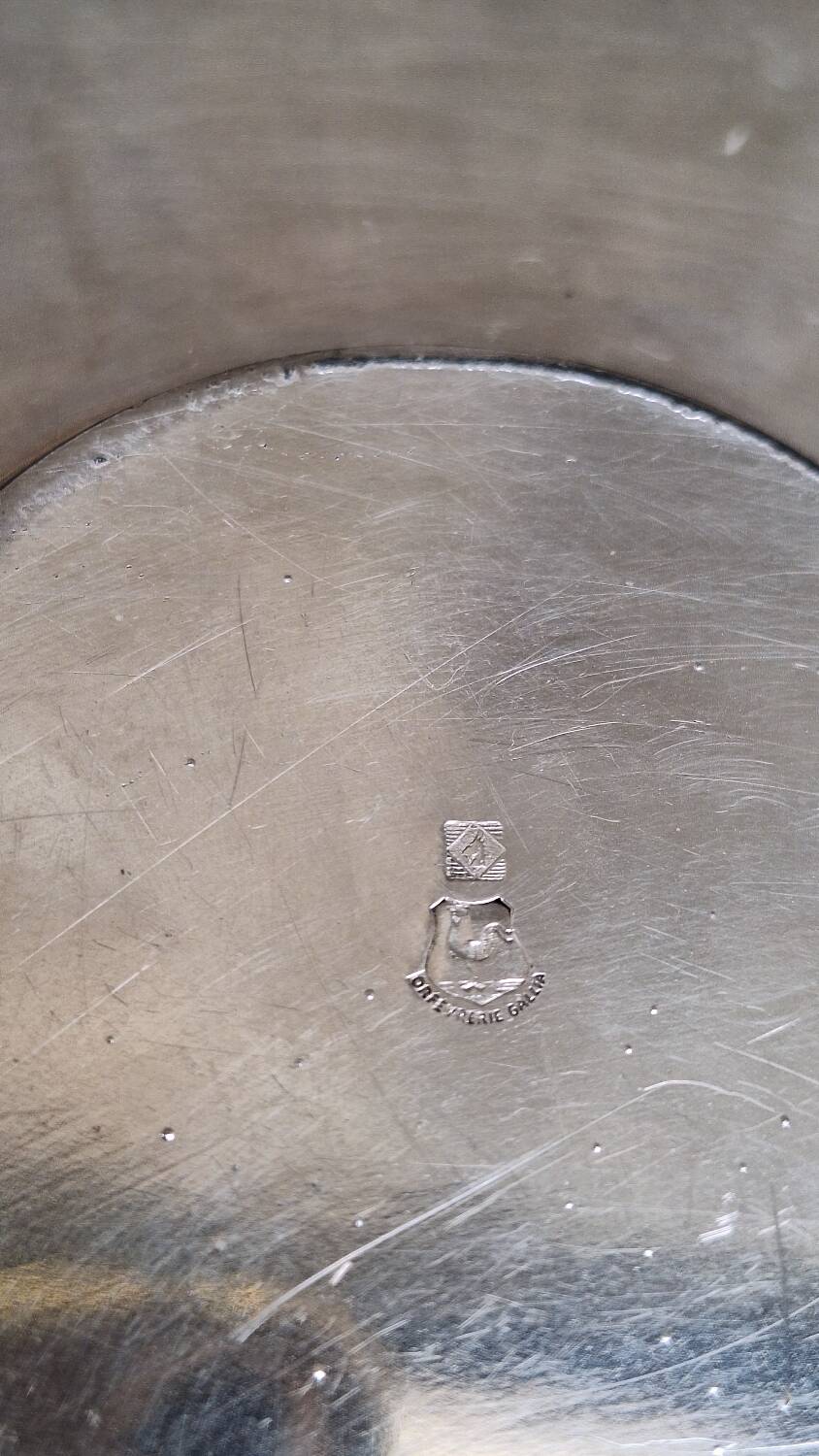 Christofle Gallia silver plated cup and saucer