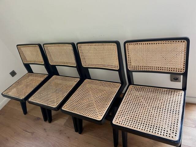 rattan and wood bistro chair