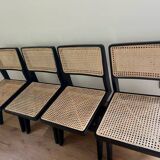 rattan and wood bistro chair