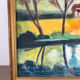 House by the water, oil on canvas signed