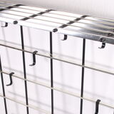 Vintage chrome color aluminum wall coat rack 1950s