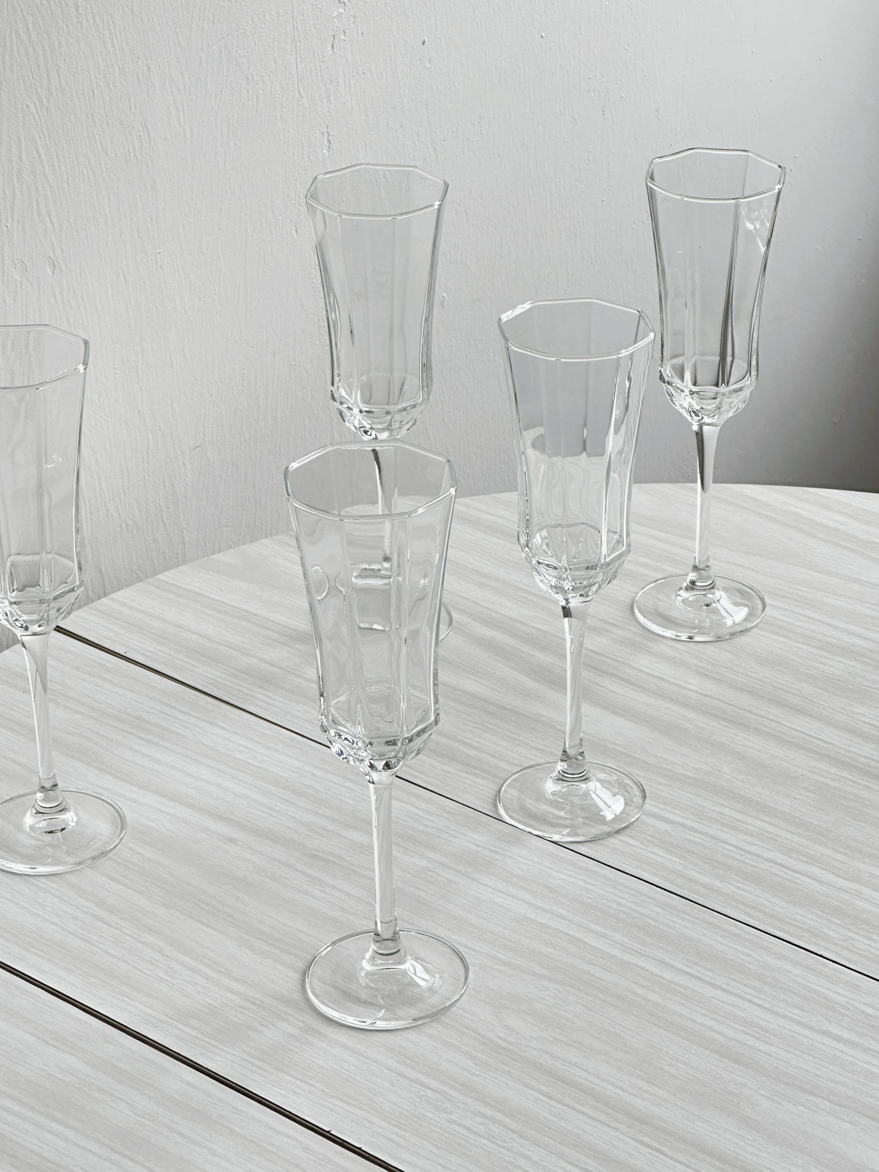 Set of 6 vintage champagne flutes