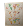 Map and photographic plate on human races from 1951