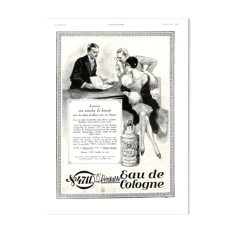 Affiche vintage années 30 Eau de Cologne