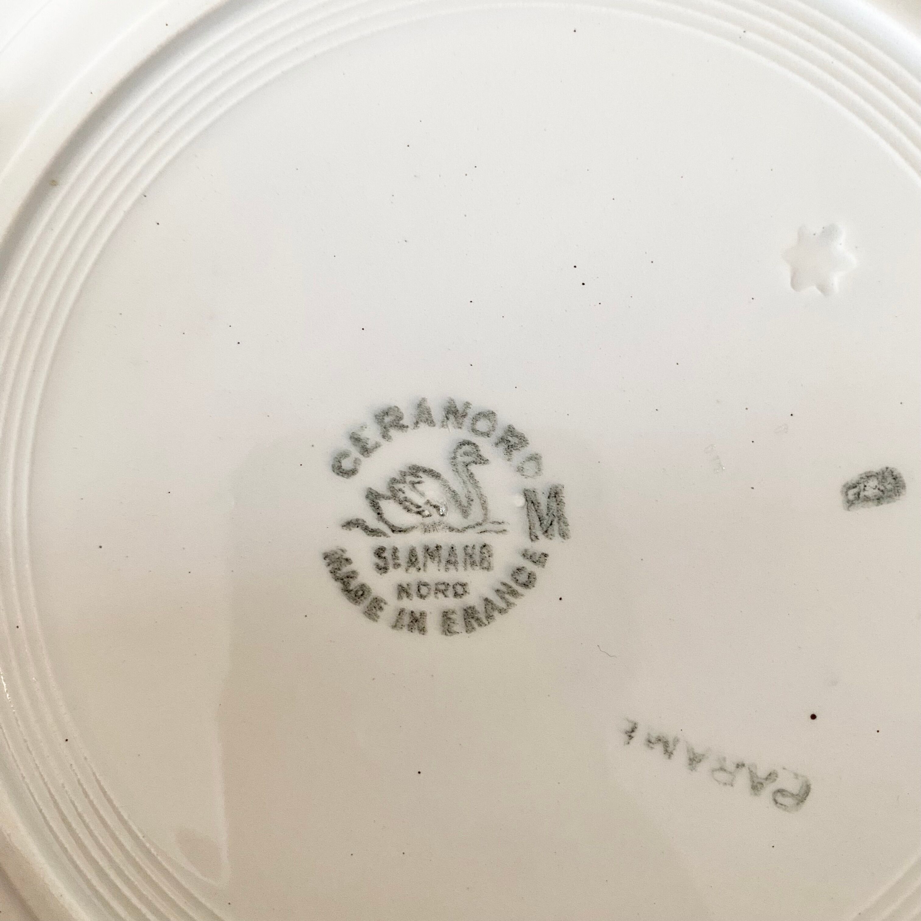 Saint Amand iron-earth dessert plates