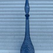 Carafe empoli violet mauve petits bulles hobnail