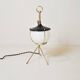 Lampe de table en forme de lanterne en laiton, années 50