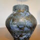 Jacques Blin blue vintage ceramic vase 1950