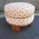 Pouf Art Deco 1930s footing in beech and fabric