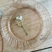 Set of 6 vintage Arcoroc rosaline dessert plates