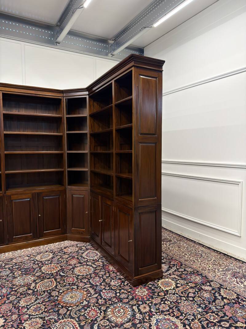 Classic English Corner Bookcase
