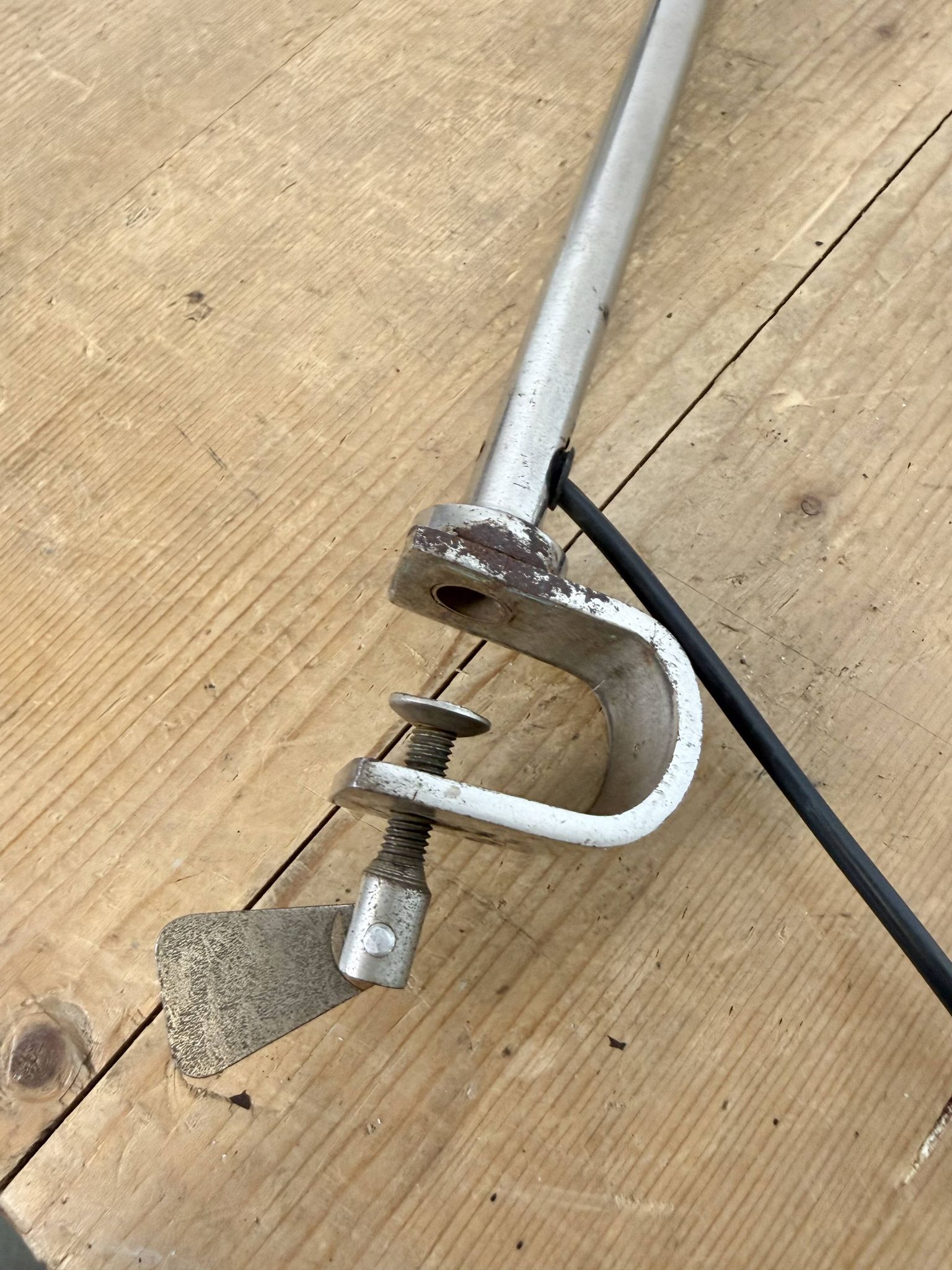 Lampe de table à col de cygne d'atelier industriel, années 1960