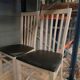 Chaise bistrot bois & simili cuir