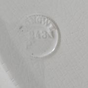 Plat ovale faience Longwy modèle Joinville n*243 bleu terre de fer