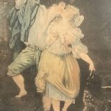 Old louis XVI style frame engraving climbing