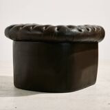 Chesterfield-style leather sofa set, set of 3