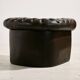 Chesterfield-style leather sofa set, set of 3