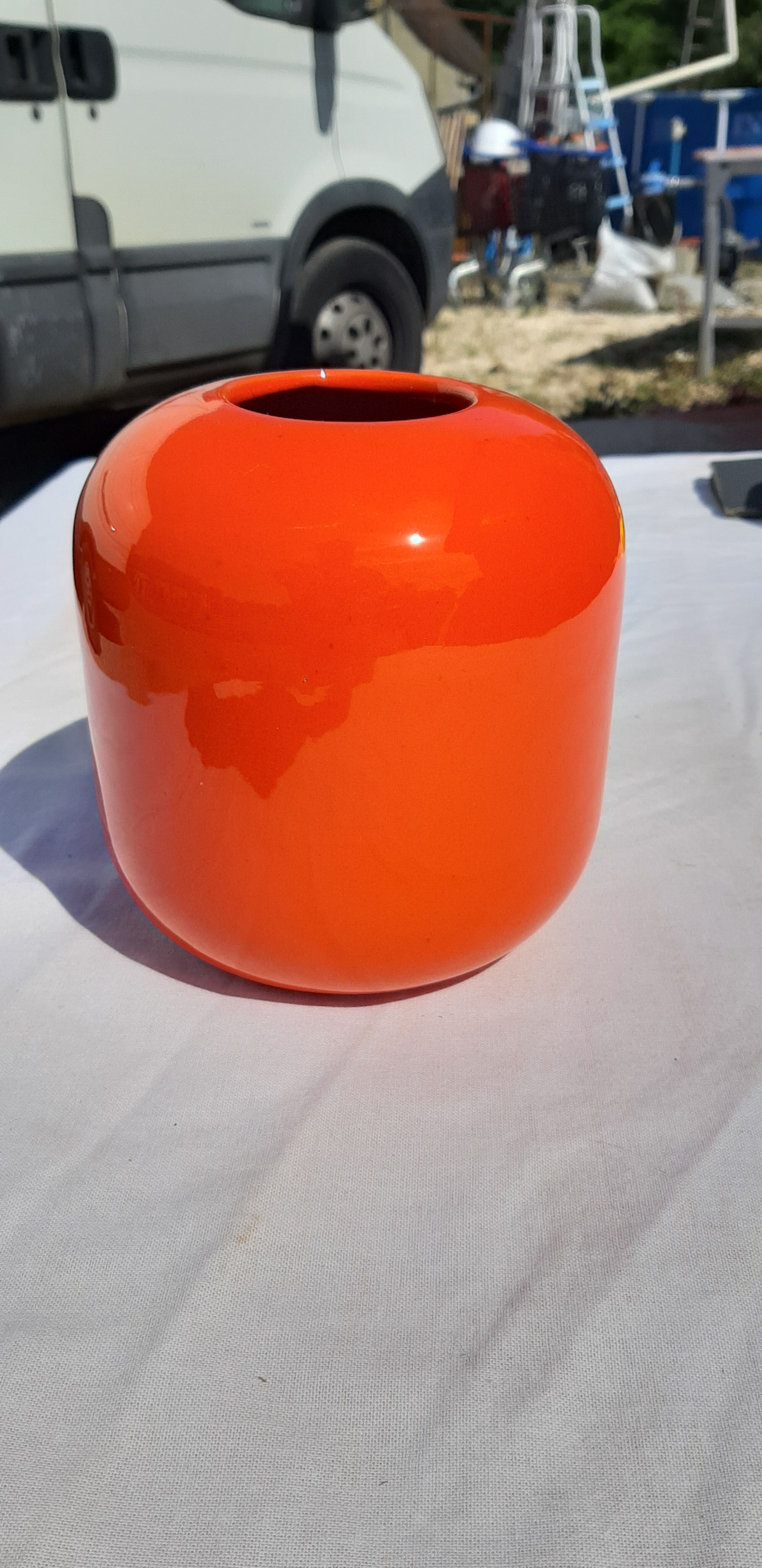 Vintage Vase in Faience by Franco Pozzi