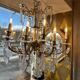 Crystal and bronze chandelier