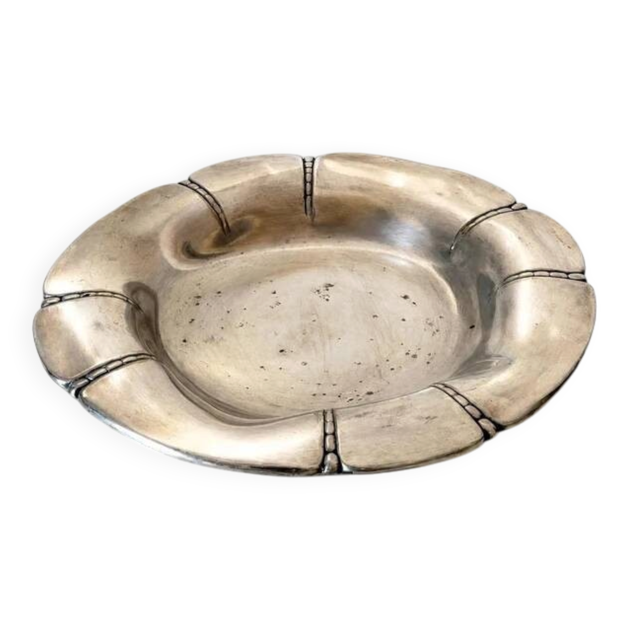 Large footed dish Gallia – Christofle – Silver-plated – Art Deco 1930-1940